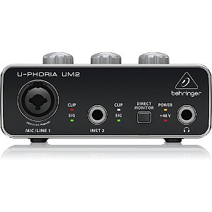 Interface De Áudio Behringer U-phoria Um2