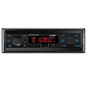 Auto Rádio Automotivo H-Tech HT-1022 Bluetooth USB AUX SD MP3