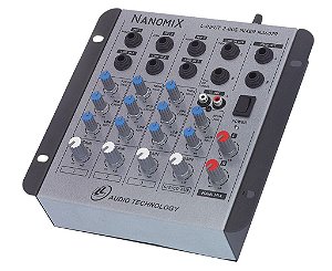 Mesa De Som Mixer LL Audio Nanomix NA402R 4 Canais Bivolt