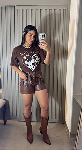 T-SHIRT Over CORAÇÃO animal print