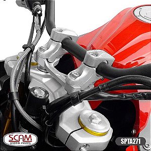 Riser Adaptador Guidao Riva150 2012+ Scam Spta271 Prata