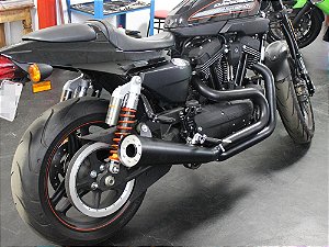 Escapamento sportster 883R 2014 K10 2" 1/4 preto customer