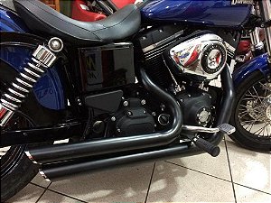 Escapamento dyna street bob 2017 K10 2" 1/4 preto customer