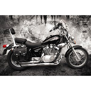 Escapamento yamaha custom virago 250 reto cromado cobra