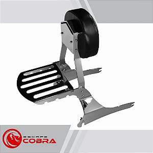 Sissy bar custom intruder 1500 1999 até 2009 cromado cobra