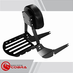 Sissy bar custom shadow 750 de 2011 até 2014 preto cobra