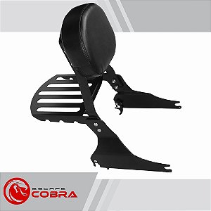 Sissy bar harley softail slim de 2018 até 2020 preto cobra