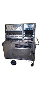 Carrinho 2 em 1 - Hot-dog e lanche com Caixa Térmica Com Cobertura