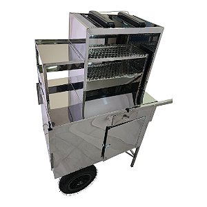 Carrinho de Churrasco À Gás 50cm Churrasqueira - inox