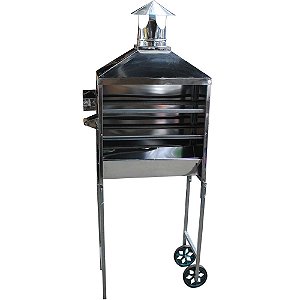 Carrinho Para Espetinhos Em Inox 60cm Churrascos Ambulantes