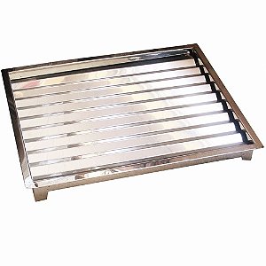Escorredor De Copos Bar Lanchonete Em Inox 50x40cm