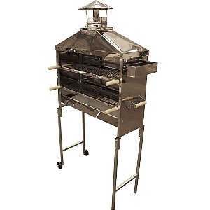 Carrinho Para Espetinhos Em Inox 80cm Churrascos Ambulantes