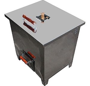 Defumador Churrasqueira Forno a Bafo em Inox 25Kg com Grelha e Acessórios