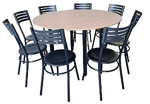 Conjunto com 1 Mesa e 6 Cadeiras - Mesas e Cadeiras para Restaurante REF 8010