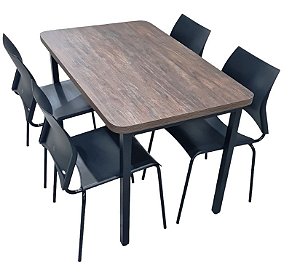 Conjunto com 1 Mesa e 4 Cadeiras - Mesas e Cadeiras para Restaurante REF 6080