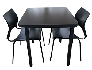 Conjunto com 1 Mesa e 2 Cadeiras - Mesas e Cadeiras para Restaurante REF 6010