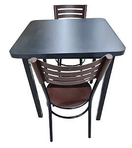 Conjunto com 1 Mesa e 2 Cadeiras - Mesas e Cadeiras para Restaurante REF 7060