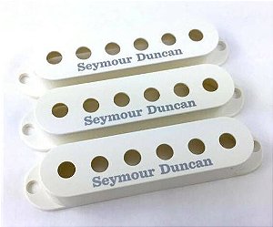 Jogo 3 Capas Seymour Duncan S-Cover Strato Com Logo, Parchment