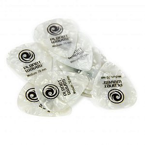 Palheta D'Addario 1CWP4 Média Perolada Branca (Pacote com 10)