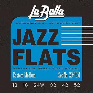 Encordoamento La Bella Guitarra Jazz Flat 12-52