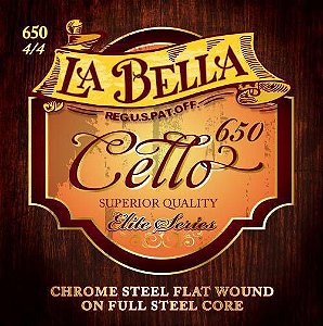 Encordoamento La Bella Violoncello Chromo Aço Flat