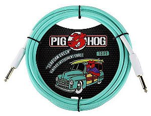 Cabo Pig Hog Seafoam Green para Instrumento 3 metros