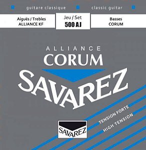 Encordoamento Savarez 500AJ Violão Alliance Corum, Tensão Alta