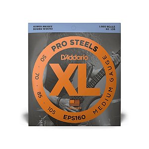 Encordoamento D'Addaraio EPS160 Pro Steels Baixo 4 Cordas 50-105