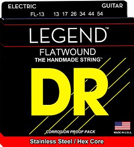 Encordoamento DR Strings Legend Flat Guitarra Jazz 13-54 Aço