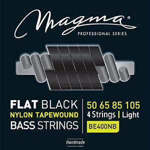 Encordoamento Magma Flat Black Baixo 4 Cordas 50-105, Nylon