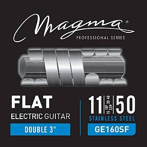 Encordoamento Magma GE160SF Flat Guitarra 11-50, Aço Inox