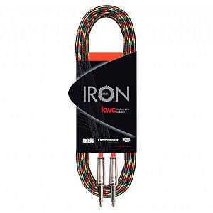 Cabo KWC Iron Textil Instrumento P10 Reto 3 mts Reggae