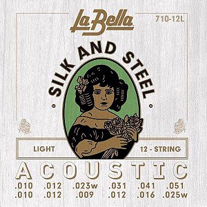 Encordoamento La Bella 710-12L Silk & Steel Violão 12 cordas