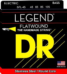 Encordoamento DR Strings Legend Flat Baixo 4 Cordas 45-105 - Short Scale