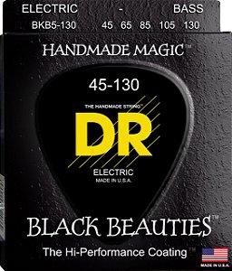Encordoamento DR Strings Black Beauties Baixo 5 Crds 45-130 - Standard Scale