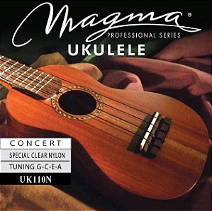 Encordoamento Magma Ukulele Concerto Clear Nylon G-C-E-A