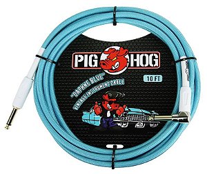 Cabo Pig Hog Daphne Blue para Instrumento 3 metros, Plug L