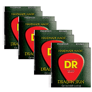 Encordoamentos DR Strings Dragon Skin Violão 11-50 Bronze - Kit com 4x unidades