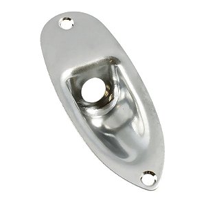 Jack Plate Canoa Níquel para Stratocaster