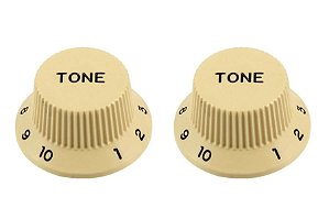 Knob Tone Plástico para Stratocaster Creme (Duas Unidades)