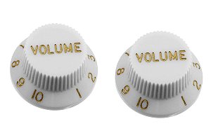 Knob Volume Plástico para Stratocaster Branco (Duas Unidades)