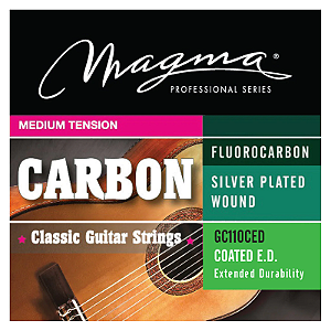 Encordoamento Magma CED Carbon Revestido Violão Nylon Tensão Média