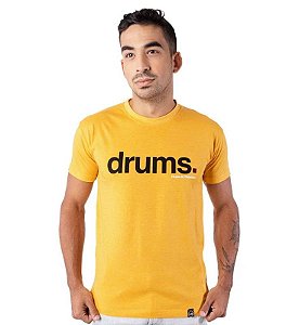 Camiseta Drums Amarelo Mescla GG