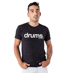 Camiseta Drums Preta Mescla - G