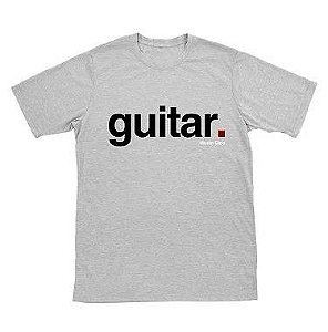 Camiseta Guitar Cinza Mescla - GG
