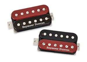 Captador Seymour Duncan (Par) SH4/SH2n Hot Rodded HB Set, Zebra Vermelho/Preto