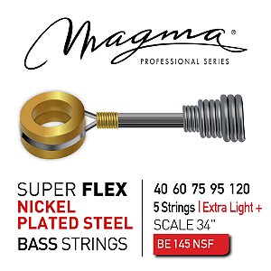 Encordoamento Magma NPS SUPER FLEX Baixo 5 Cordas 40-120, Niquel
