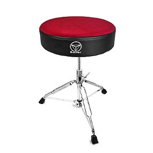 Banco Torelli C/ Rosca Assento Confort 14'' em Corino e Vel - Vermelho e Preto