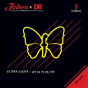 Encordoamento DR Strings Fodera 5 Cordas 40-120 Ultra Light Nickel Set