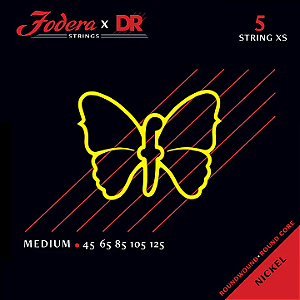 EM BREVE: Encordoamento DR Strings Fodera 5 Cordas 45-125 Nickel Set
